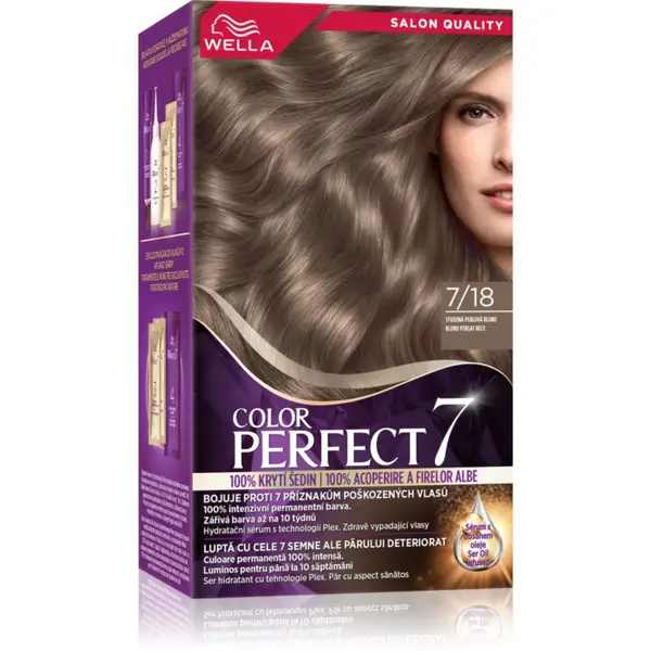 Wella Wella Color Perfect barva za lase odtenek 7/18 Cool Pearl Med Blonde 1 kos