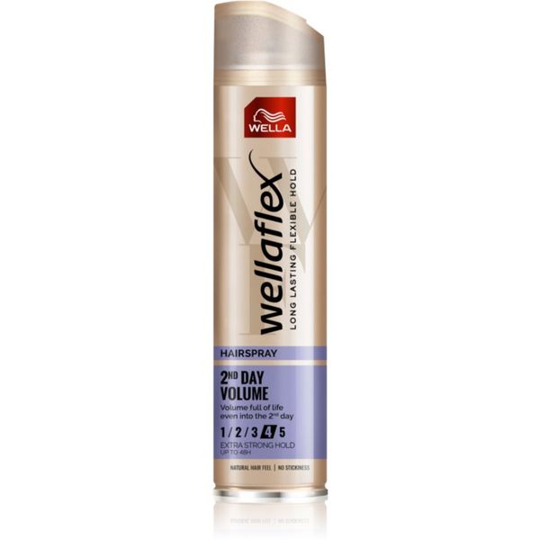 Wella Wella Wellaflex 2nd Day Volume lak za lase z ekstra močnim utrjevanjem za volumen 250 ml