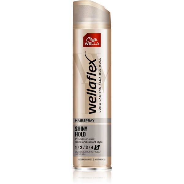 Wella Wella Wellaflex Shiny Hold lak za lase z ekstra močnim utrjevanjem za sijaj 250 ml