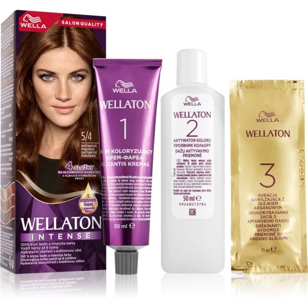 Wella Wella Wellaton Intense permanentna barva za lase z arganovim oljem odtenek 5/4 Chestnut 1 kos