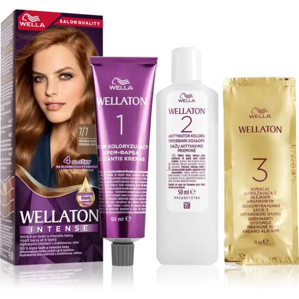 Wella Wella Wellaton Intense permanentna barva za lase z arganovim oljem odtenek 7/7 Deep Brown 1 kos