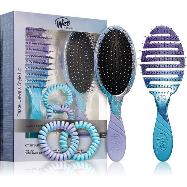 Wet Brush Wet Brush Pastel jewels Style kit set dodatkov za lase 4 kos