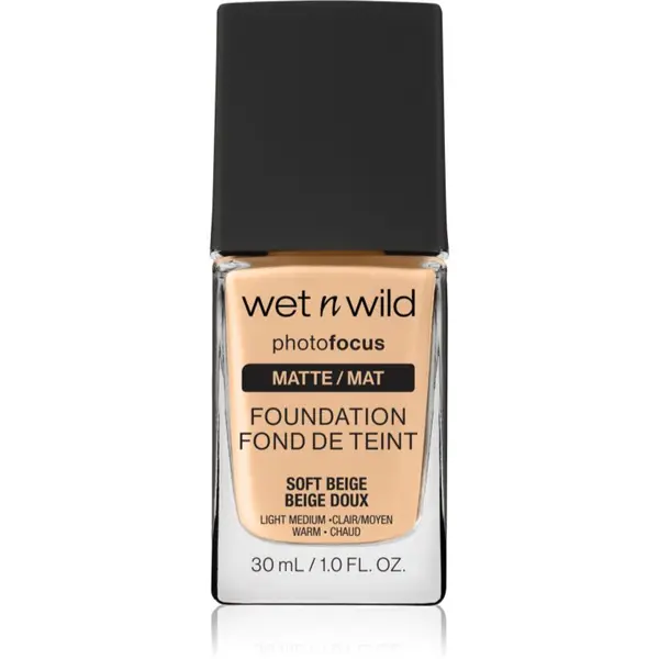 Wet n Wild Wet n Wild PhotoFocus matirajoči fluidni tekoči puder odtenek Soft Beige 30 ml