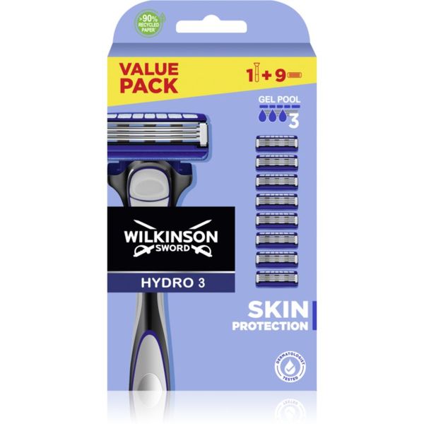 Wilkinson Sword Wilkinson Sword Hydro3 Skin Protection brivnik + nadomestne glave 1 kos