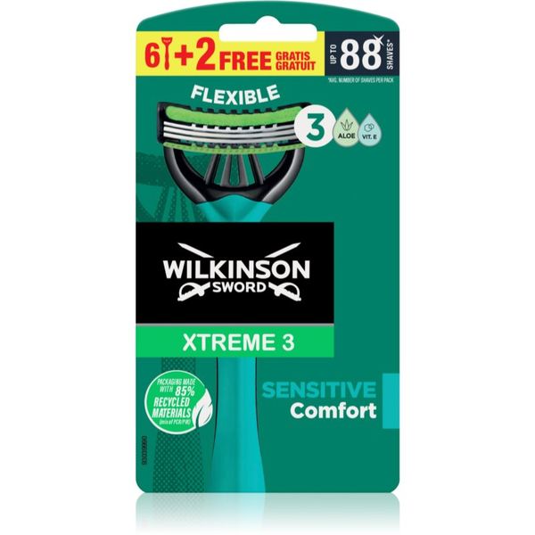 Wilkinson Sword Wilkinson Sword Xtreme 3 Sensitive Comfort brivniki za enkratno uporabo za moške 8 kos