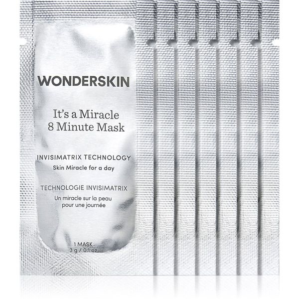 WONDERSKIN WONDERSKIN It's A Miracle 8 Minute gladilna maska za obraz 8x3 g