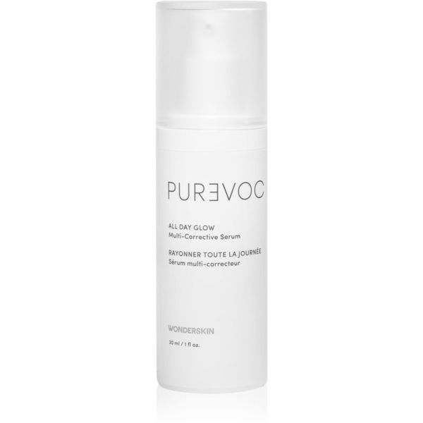 WONDERSKIN WONDERSKIN PUREVOC All Day Glow Serum serum za osvetljevanje z gladilnim učinkom 30 ml