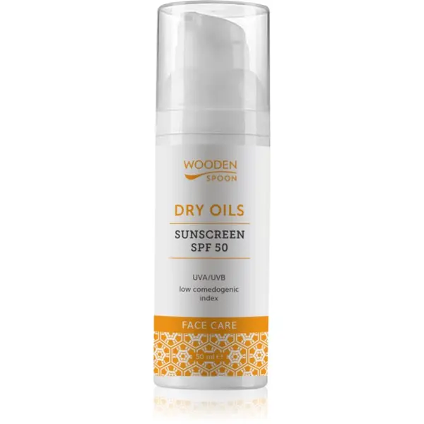 WoodenSpoon WoodenSpoon Dry Oils Sunscreen SPF 50 krema za sončenje SPF 50 50 ml