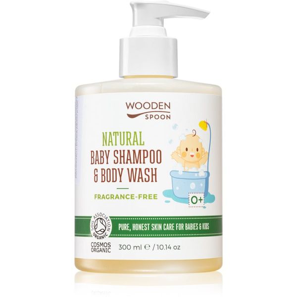 WoodenSpoon WoodenSpoon Natural šampon in gel za prhanje za otroke brez dišav 300 ml