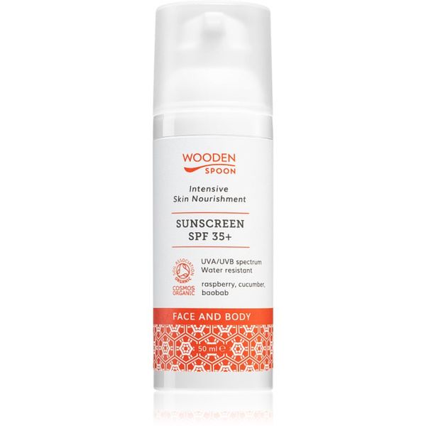 WoodenSpoon WoodenSpoon Skin Nourishment losjon za sončenje za obraz in telo SPF 35 50 ml