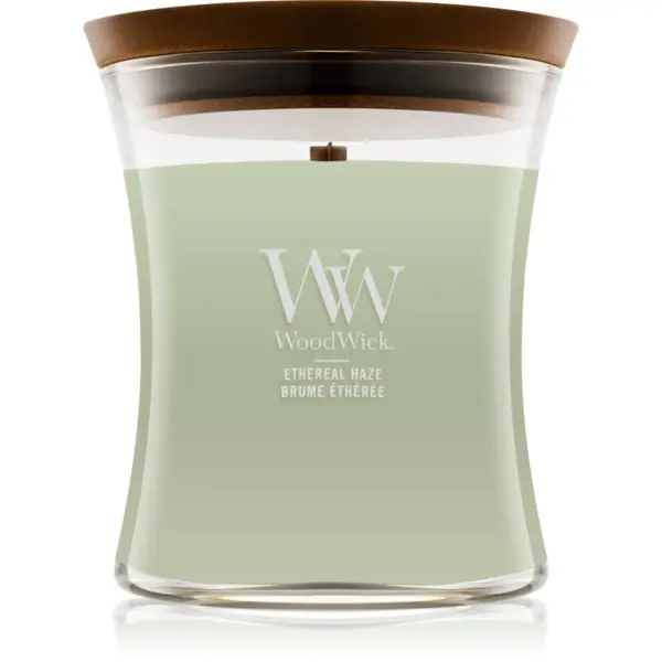 Woodwick Woodwick Ethereal Haze dišeča sveča z lesenim stenjem 275 g