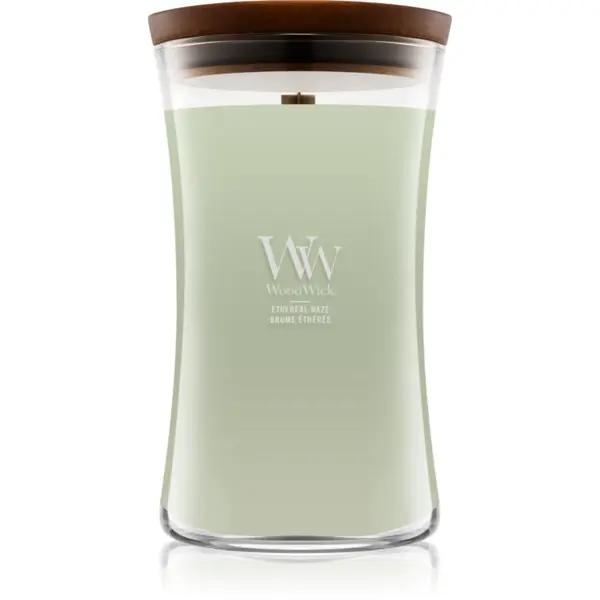 Woodwick Woodwick Ethereal Haze dišeča sveča z lesenim stenjem 610 g