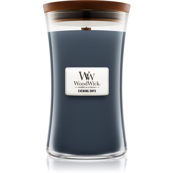 Woodwick Woodwick Evening Onyx dišeča sveča  z lesenim stenjem 609.5 g