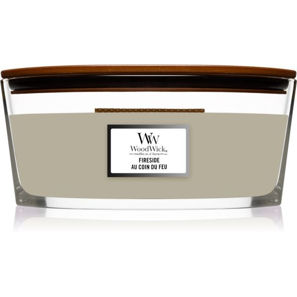 Woodwick Woodwick Fireplace Fireside dišeča sveča  z lesenim stenjem (hearthwick) 453 g
