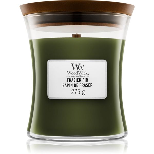 Woodwick Woodwick Frasier Fir dišeča sveča z lesenim stenjem 275 g