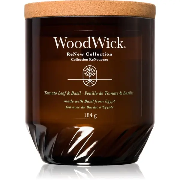 Woodwick Woodwick Tomato Leaf & Basil dišeča sveča 184 g