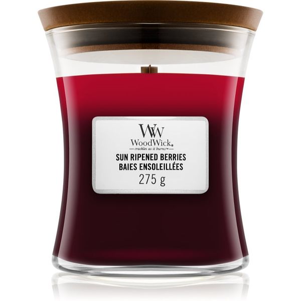 Woodwick Woodwick Trilogy Sun Ripened Berries dišeča sveča z lesenim stenjem 275 g