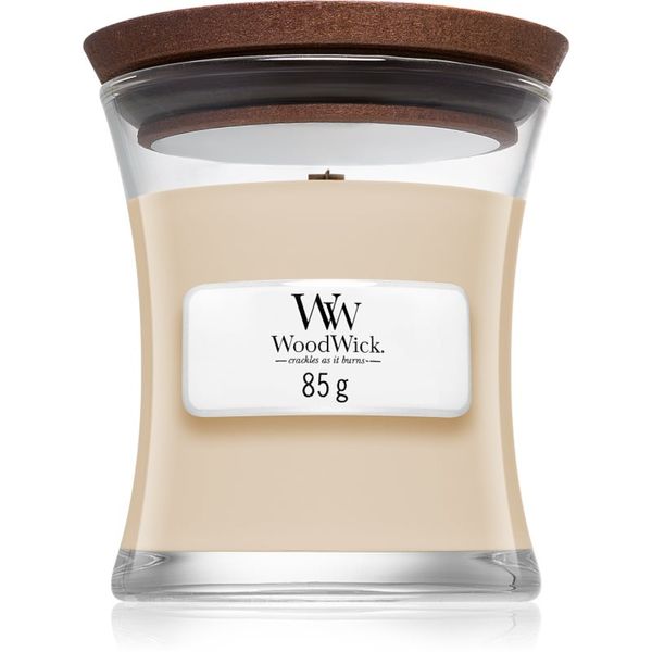 Woodwick Woodwick White Honey Miel Blanc dišeča sveča  z lesenim stenjem 85 g