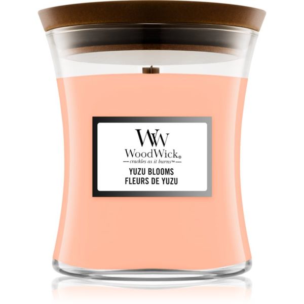 Woodwick Woodwick Yuzu Blooms dišeča sveča z lesenim stenjem 275 g