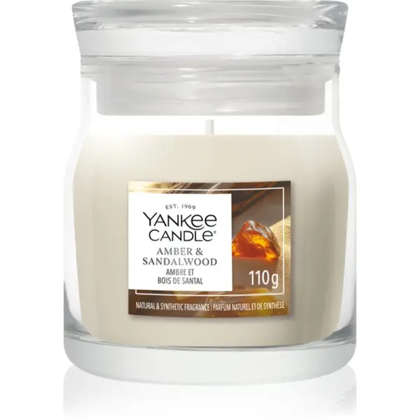 Yankee Candle Yankee Candle Amber & Sandalwood dišeča sveča Signature 110 g