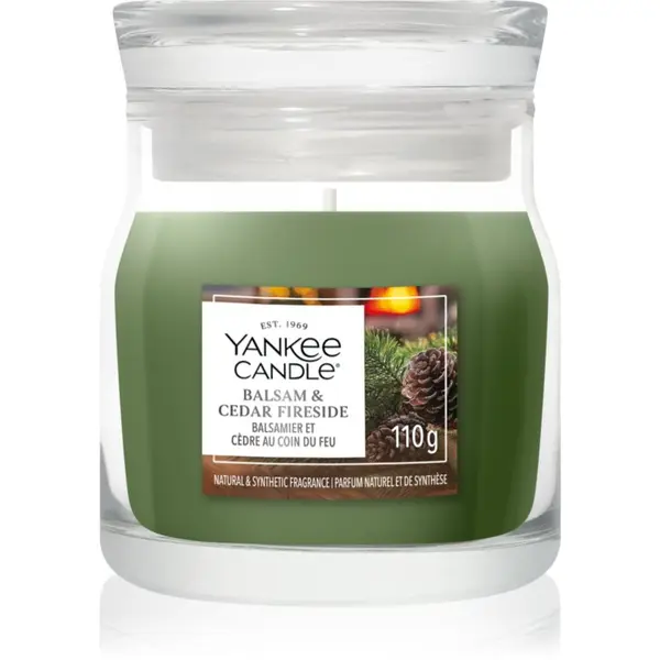 Yankee Candle Yankee Candle Balsam & Cedar Fireside dišeča sveča Signature 110 g