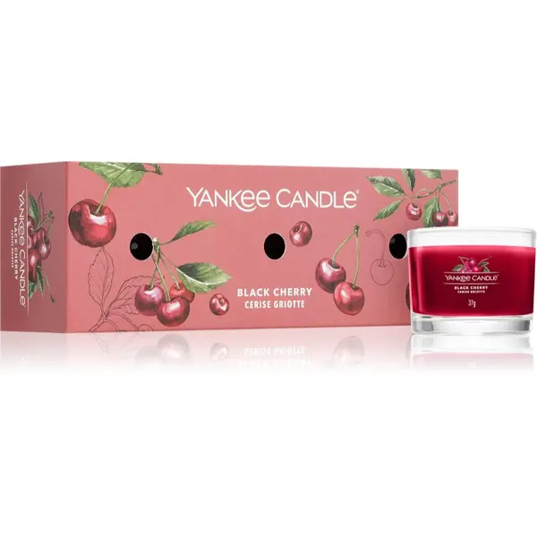 Yankee Candle Yankee Candle Black Cherry darilni set 3x37 g