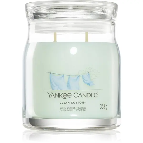 Yankee Candle Yankee Candle Clean Cotton dišeča sveča Signature 368 g