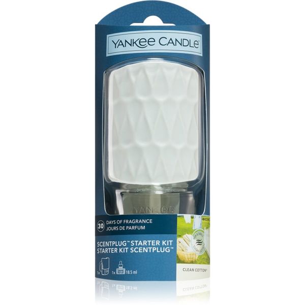 Yankee Candle Yankee Candle Clean Cotton električni difuzor + nadomestno polnilo 1 kos