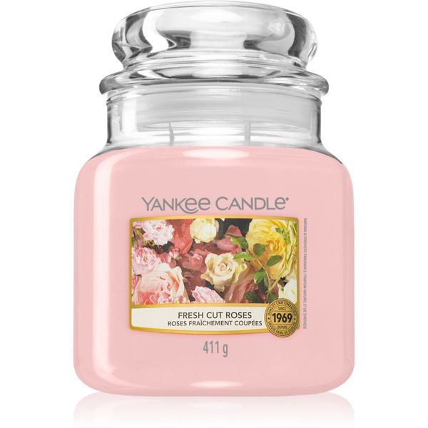 Yankee Candle Yankee Candle Fresh Cut Roses dišeča sveča Classic majhna 411 g