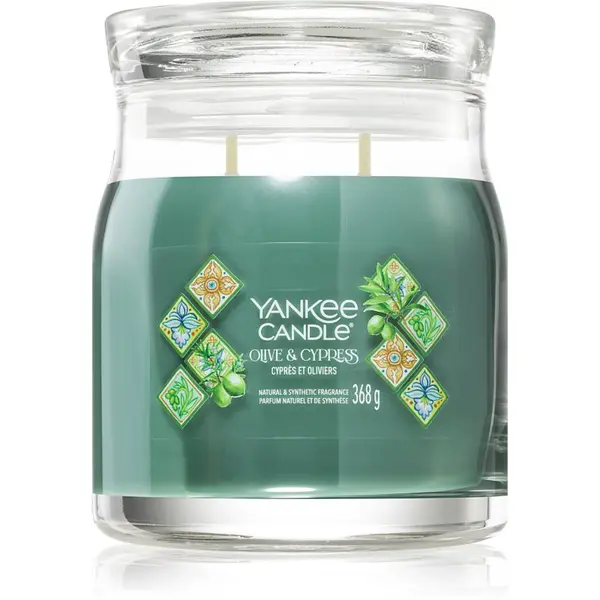 Yankee Candle Yankee Candle Olive & Cypress dišeča sveča 368 g