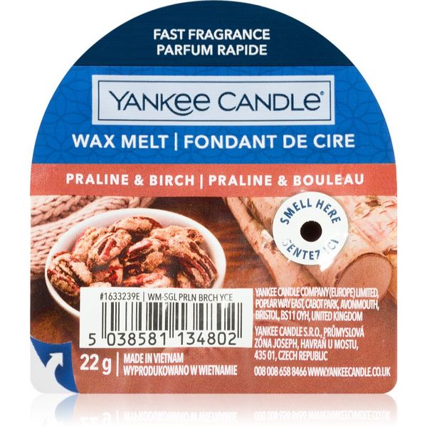 Yankee Candle Yankee Candle Praline & Birch vosek za aroma lučko 22 g