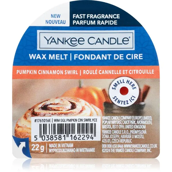 Yankee Candle Yankee Candle Pumpkin Cinnamon Swirl vosek za aroma lučko 22 g