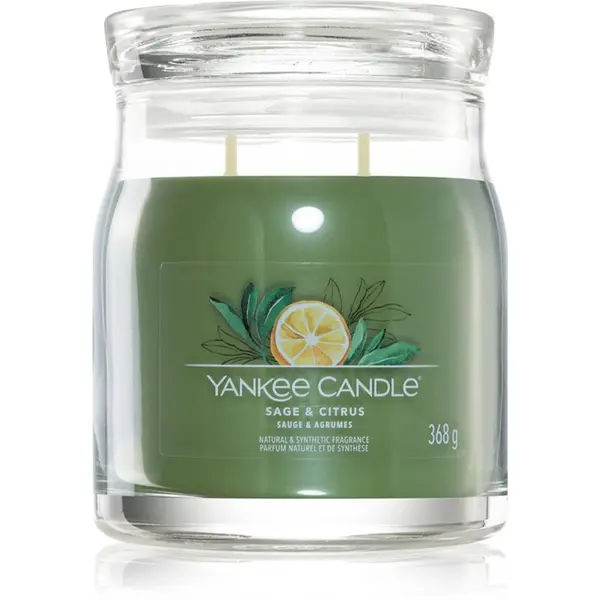 Yankee Candle Yankee Candle Sage & Citrus dišeča sveča Signature Signature 368 g