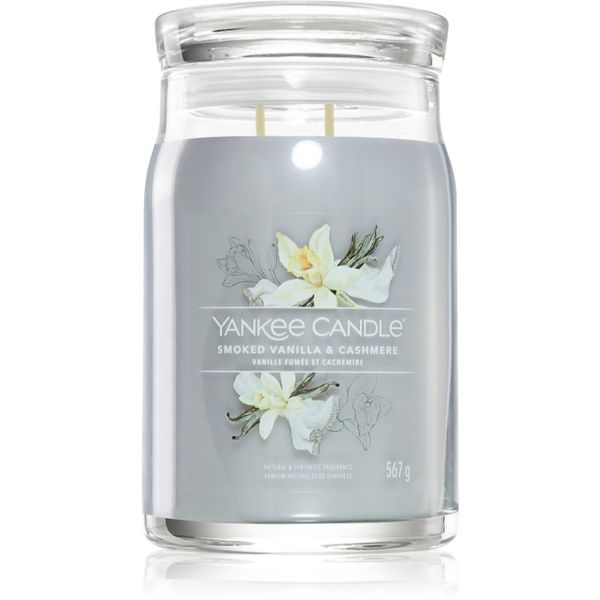 Yankee Candle Yankee Candle Smoked Vanilla & Cashmere dišeča sveča Signature 567 g