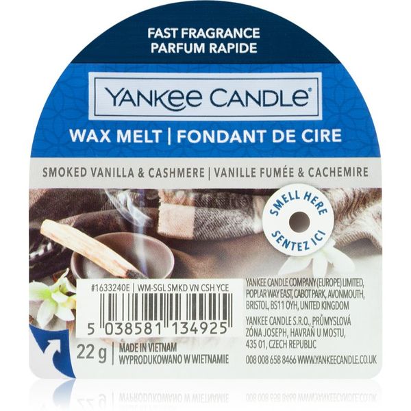 Yankee Candle Yankee Candle Smoked Vanilla & Cashmere vosek za aroma lučko 22 g