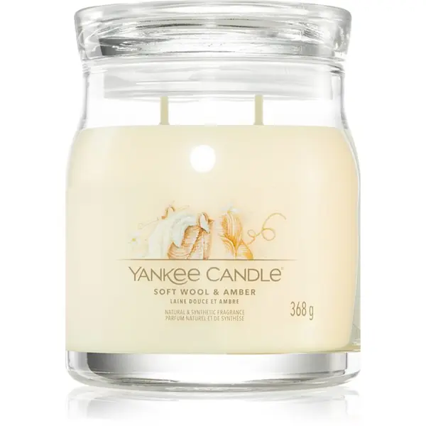 Yankee Candle Yankee Candle Soft Wool & Amber dišeča sveča 368 g