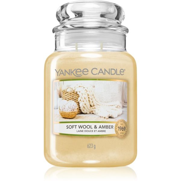 Yankee Candle Yankee Candle Soft Wool & Amber dišeča sveča 623 g