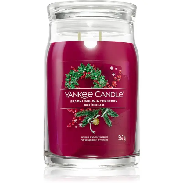 Yankee Candle Yankee Candle Sparkling Winterberry dišeča sveča Signature 567 g