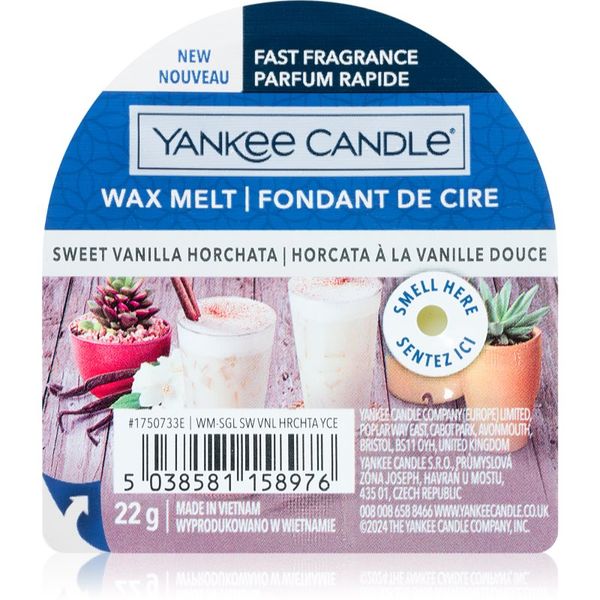 Yankee Candle Yankee Candle Sweet Vanilla Horchata vosek za aroma lučko 22 g