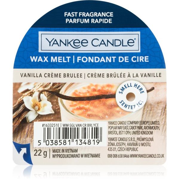 Yankee Candle Yankee Candle Vanilla Crème Brûlée vosek za aroma lučko 22 g