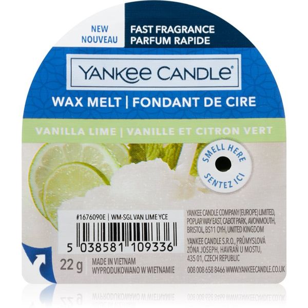 Yankee Candle Yankee Candle Vanilla Lime vosek za aroma lučko 22 g