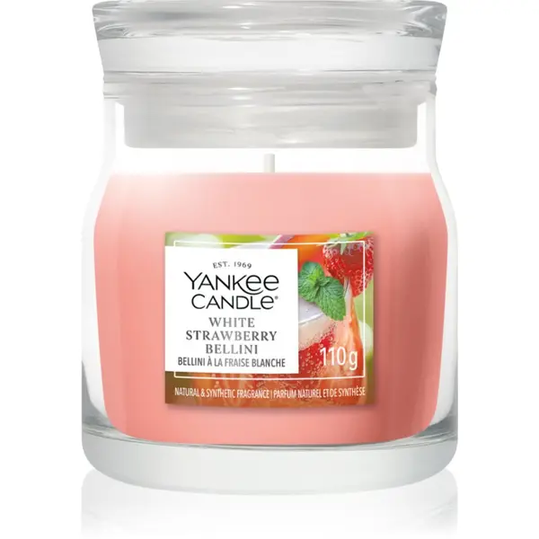 Yankee Candle Yankee Candle White Strawberry Bellini dišeča sveča Signature 110 g