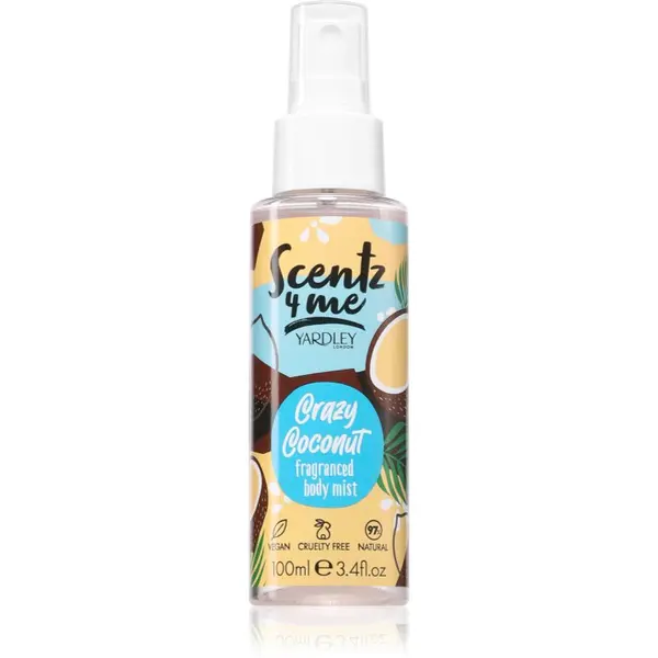 Yardley Yardley Scentz 4 Me Crazy Coconut meglica za telo za ženske 100 ml