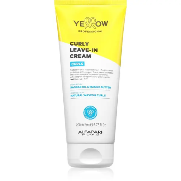 Yellow Professional Yellow Professional Curls Curly Leave-in Cream krema brez spiranja za valovite in kodraste lase 200 ml
