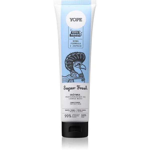 Yope Yope Daily Heroes Fresh Conditioner Fresh Grass balzam za volumen za mastne lase 170 ml