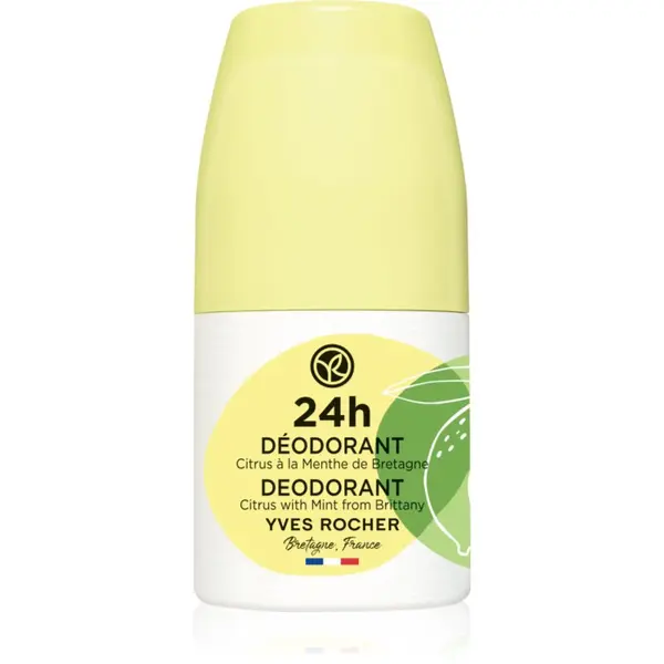 Yves Rocher Yves Rocher 24 H deodorant s kroglico Citrus & Mint 50 ml