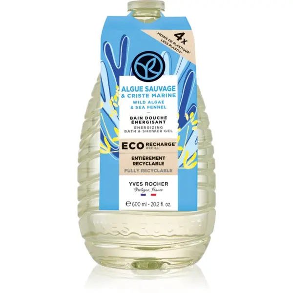 Yves Rocher Yves Rocher Bain de Nature gel za prhanje nadomestno polnilo Wild Algae & Sea Fennel 600 ml
