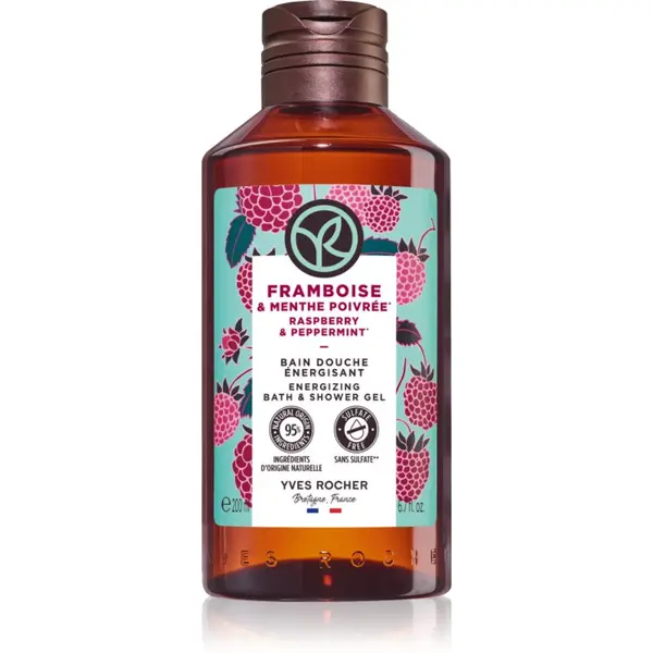 Yves Rocher Yves Rocher Bain de Nature gel za prhanje Raspberry & Mint 200 ml