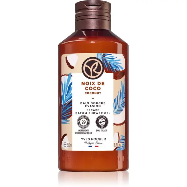 Yves Rocher Yves Rocher Bain de Nature hranilni gel za prhanje Coconut 200 ml