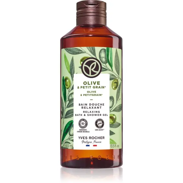 Yves Rocher Yves Rocher Bain de Nature relaksacijski gel za prhanje Olive & Petit Grain 400 ml